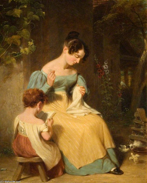 Wikioo.org - The Encyclopedia of Fine Arts - Painting, Artwork by William Frederick Witherington - The Lesson
