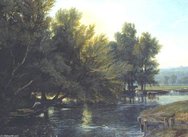 Wikioo.org - The Encyclopedia of Fine Arts - Painting, Artwork by William Havell - The Thames Near Moulsford