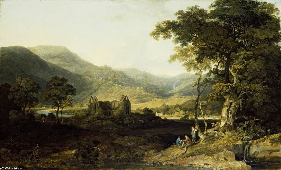 Wikioo.org - The Encyclopedia of Fine Arts - Painting, Artwork by William Havell - Tintern Abbey