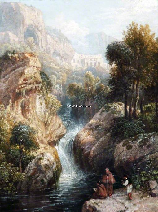 WikiOO.org - Encyclopedia of Fine Arts - Målning, konstverk William Havell - Tivoli Near Rome, Italy