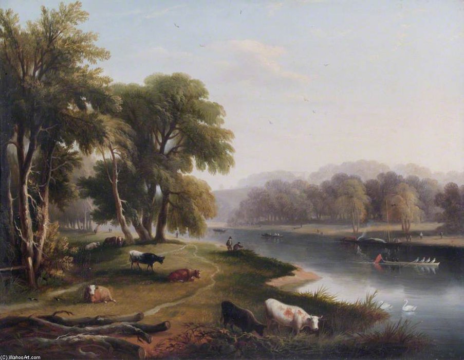 Wikioo.org - The Encyclopedia of Fine Arts - Painting, Artwork by William Havell - View Of Twickenham, Middlesex
