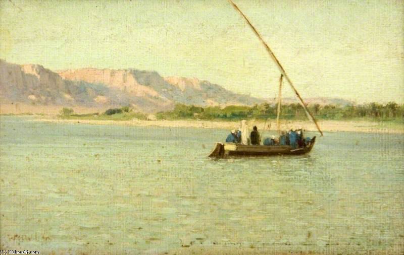 Wikioo.org - The Encyclopedia of Fine Arts - Painting, Artwork by William Heath Wilson - Egypt, A Ferryboat On The Nile