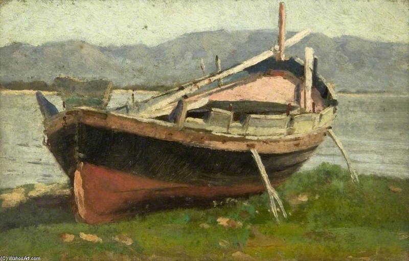 Wikioo.org - สารานุกรมวิจิตรศิลป์ - จิตรกรรม William Heath Wilson - Old Boat Beached