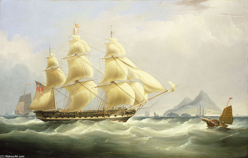Wikioo.org - The Encyclopedia of Fine Arts - Painting, Artwork by William John Huggins - East Indiaman Asia