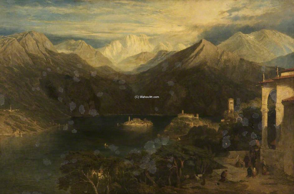 WikiOO.org - Εγκυκλοπαίδεια Καλών Τεχνών - Ζωγραφική, έργα τέχνης William Linton - The Lake Of Orta