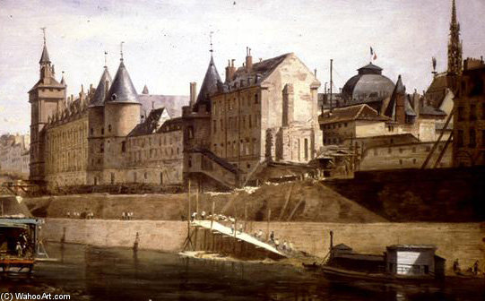 Wikioo.org - The Encyclopedia of Fine Arts - Painting, Artwork by Adrien Dauzats - The Palais De Justice
