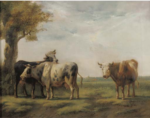 WikiOO.org - Εγκυκλοπαίδεια Καλών Τεχνών - Ζωγραφική, έργα τέχνης Albertus Verhoesen - Cattle In A Sunlit Landscape