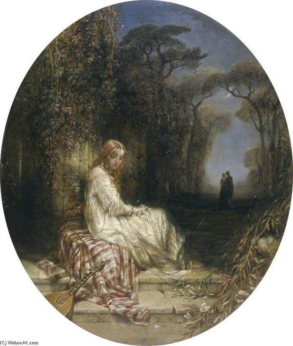 WikiOO.org - Енциклопедия за изящни изкуства - Живопис, Произведения на изкуството Alfred Joseph Woolmer - She Never Told Her Love
