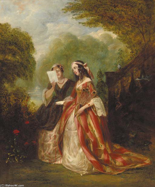 WikiOO.org - Encyclopedia of Fine Arts - Lukisan, Artwork Alfred Joseph Woolmer - The Love Letter