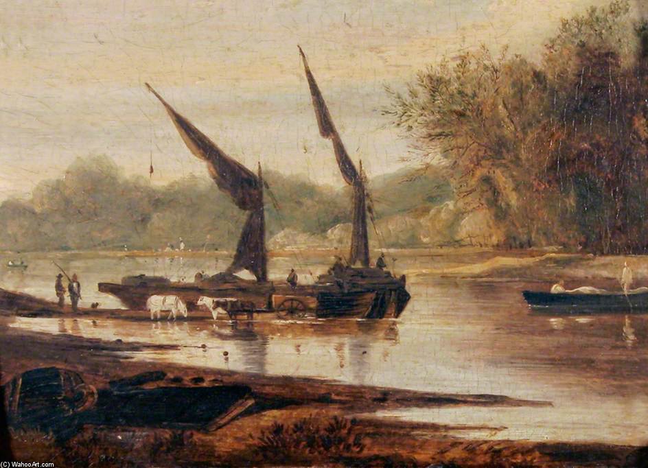 Wikioo.org - สารานุกรมวิจิตรศิลป์ - จิตรกรรม Alfred Stannard - Barges On The Thames