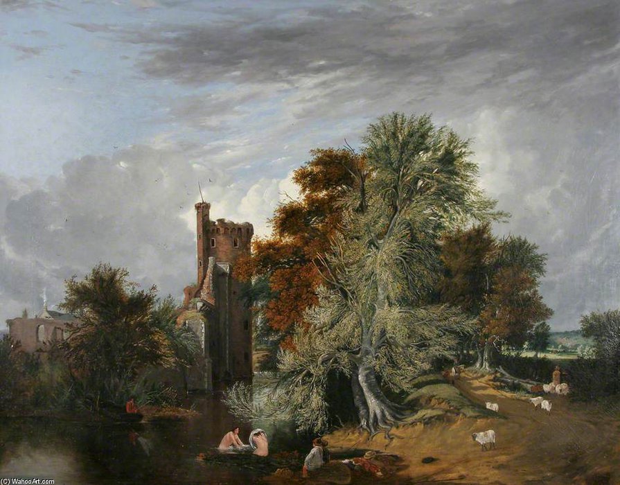 Wikioo.org - The Encyclopedia of Fine Arts - Painting, Artwork by Alfred Stannard - Caister Castle, Norfolk