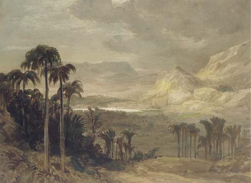 Wikioo.org - The Encyclopedia of Fine Arts - Painting, Artwork by Andrew Nicholl - A View In Ceylon