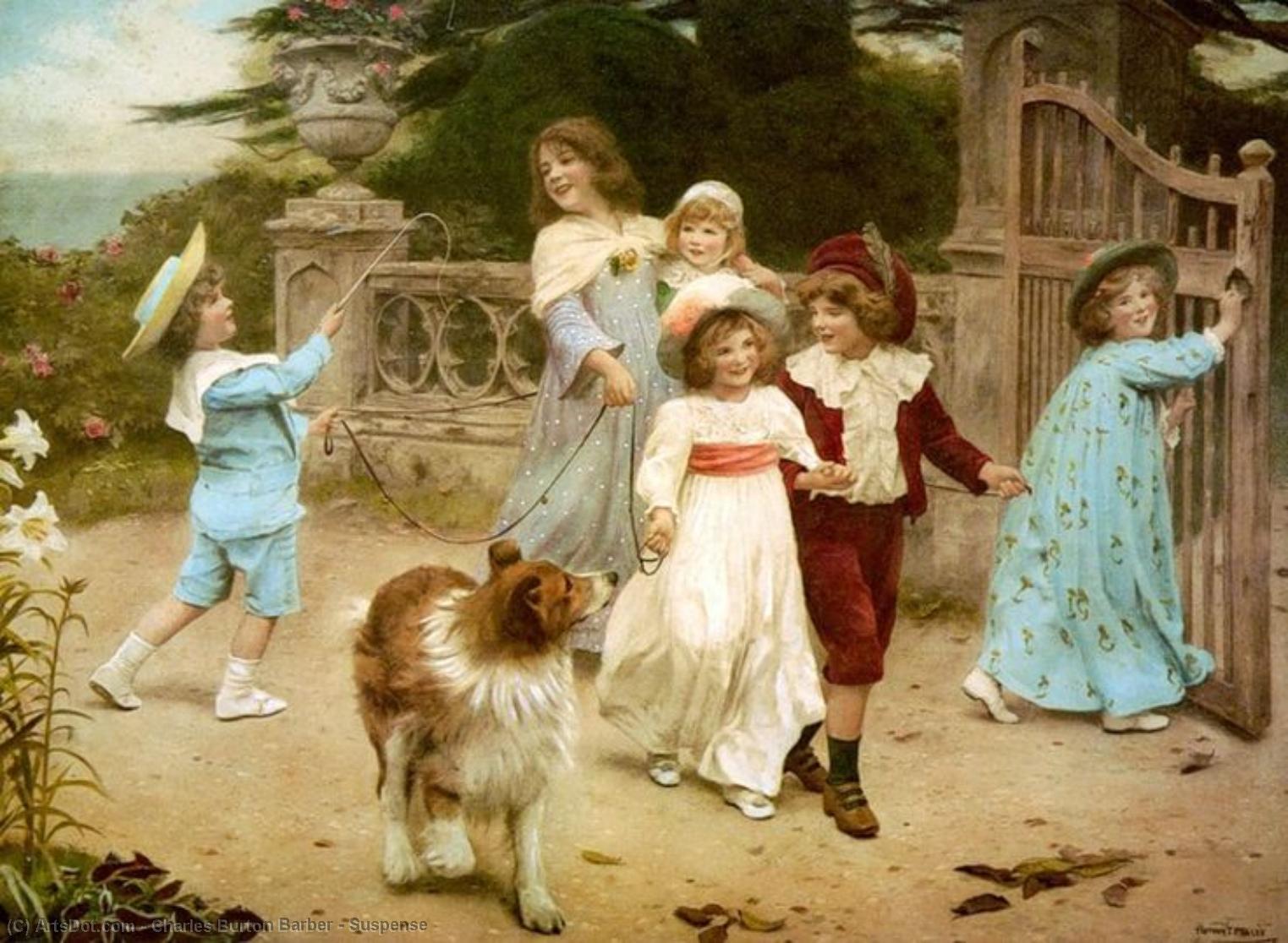 Wikioo.org - The Encyclopedia of Fine Arts - Painting, Artwork by Charles Burton Barber - Suspense