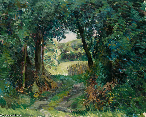 Wikioo.org - The Encyclopedia of Fine Arts - Painting, Artwork by Duncan Grant - A View To The Downs At Charleston
