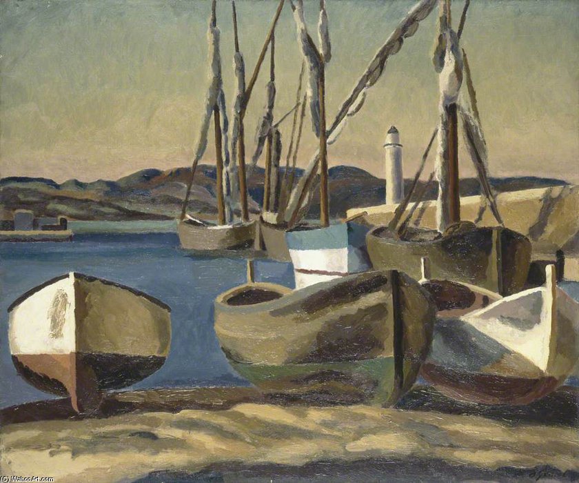 Wikioo.org - The Encyclopedia of Fine Arts - Painting, Artwork by Duncan Grant - Boats, St Tropez