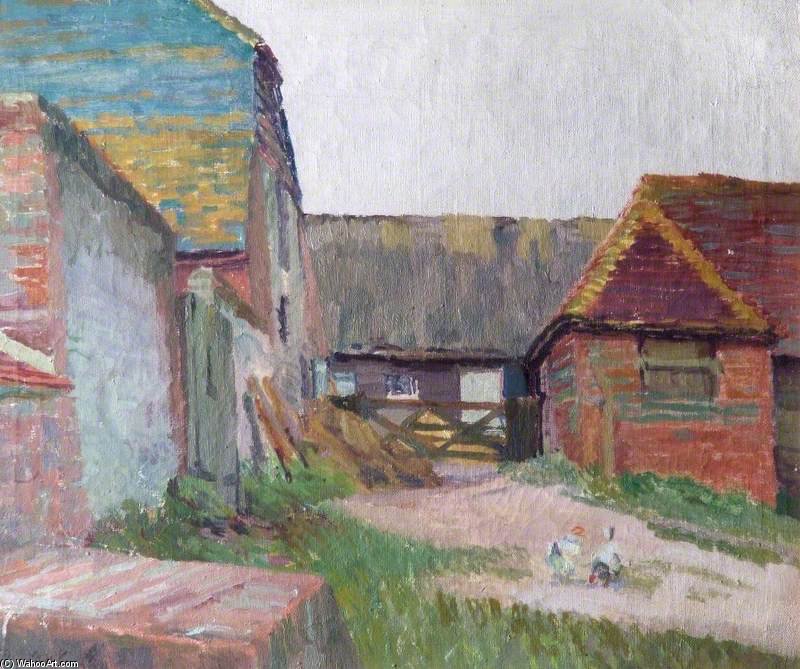 WikiOO.org - Encyclopedia of Fine Arts - Maalaus, taideteos Duncan Grant - Cow Stalls