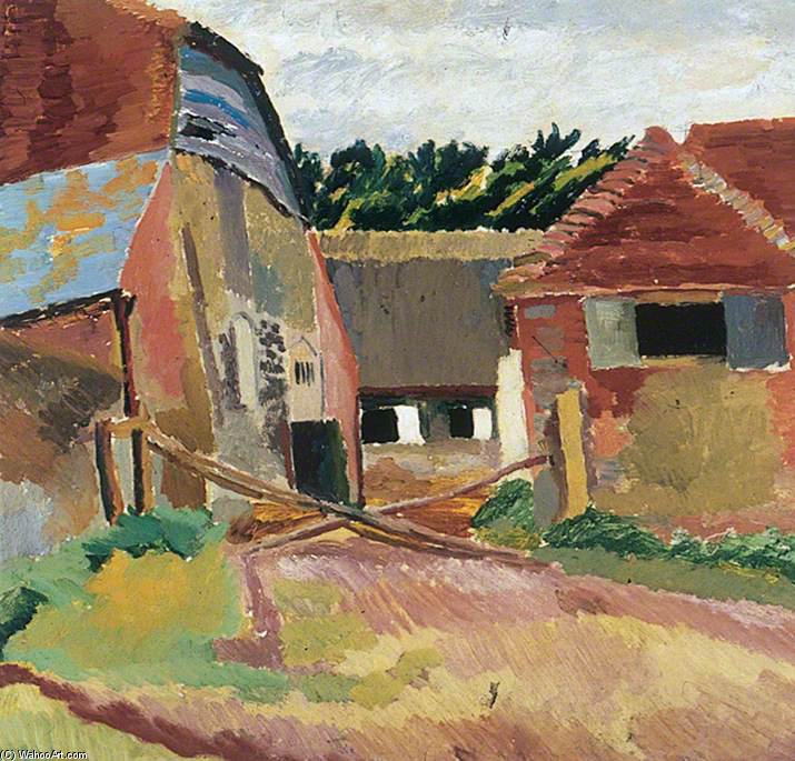 WikiOO.org - Encyclopedia of Fine Arts - Maľba, Artwork Duncan Grant - Farm Buildings At Charleston, East Sussex
