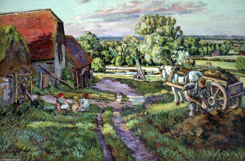 WikiOO.org - Encyclopedia of Fine Arts - Målning, konstverk Duncan Grant - Farm In Sussex