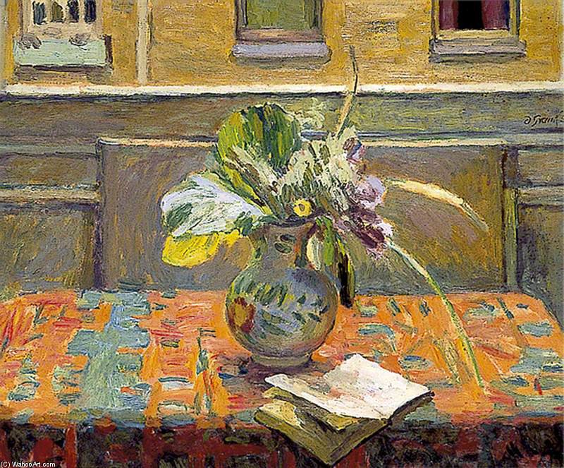 Wikioo.org - The Encyclopedia of Fine Arts - Painting, Artwork by Duncan Grant - Flowers In Front Of A Window