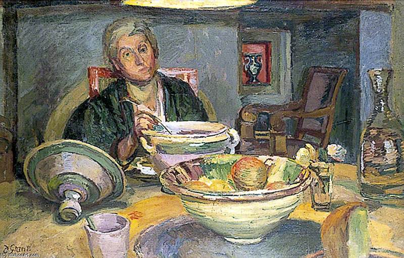 WikiOO.org - אנציקלופדיה לאמנויות יפות - ציור, יצירות אמנות Duncan Grant - Helen Anrep In The Dining Room At Charleston, East Sussex