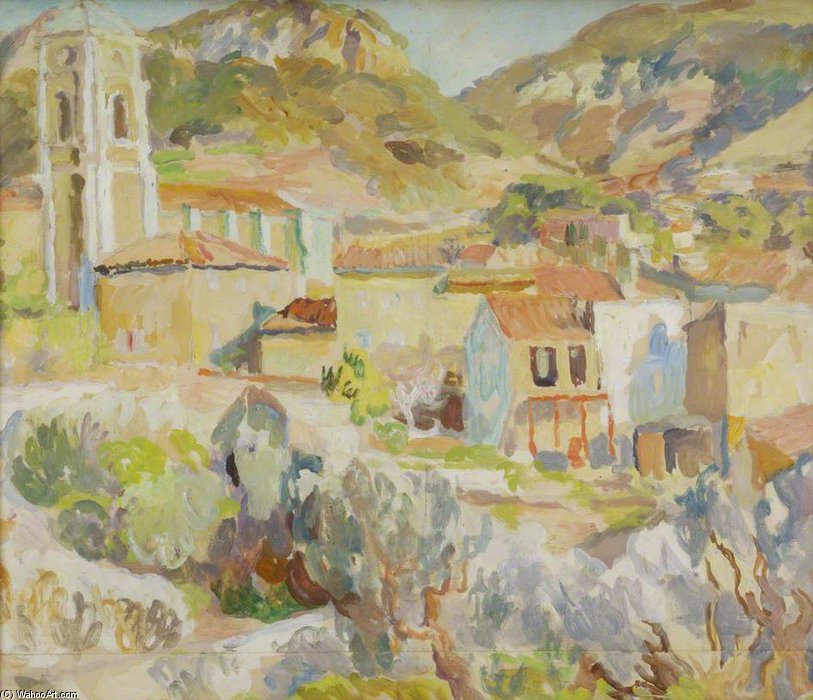 Wikioo.org - The Encyclopedia of Fine Arts - Painting, Artwork by Duncan Grant - Landscape In Provence - Cassis
