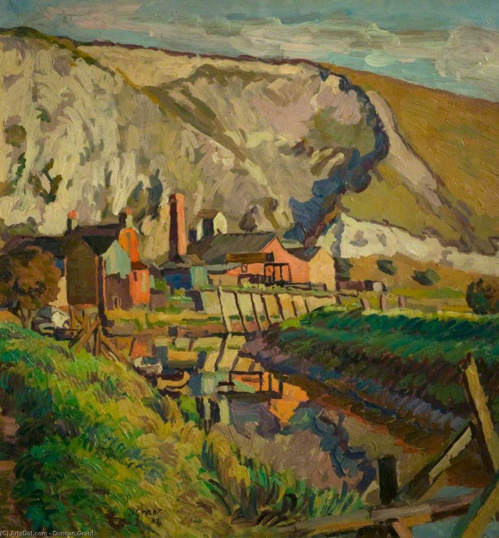WikiOO.org - Enciclopedia of Fine Arts - Pictura, lucrări de artă Duncan Grant - Lewes Landscape, East Sussex