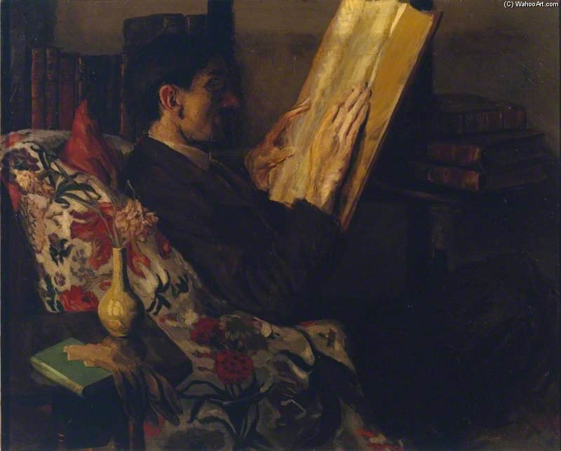 WikiOO.org - Encyclopedia of Fine Arts - Maleri, Artwork Duncan Grant - Lytton Strachey. Verso - Crime And Punishment