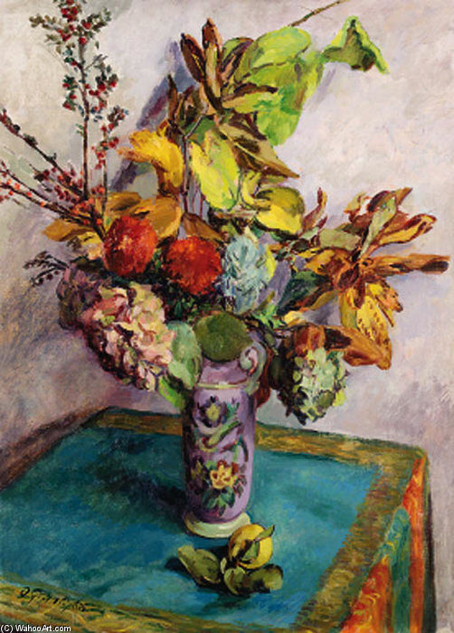 WikiOO.org - Encyclopedia of Fine Arts - Maľba, Artwork Duncan Grant - Mixed Flowers