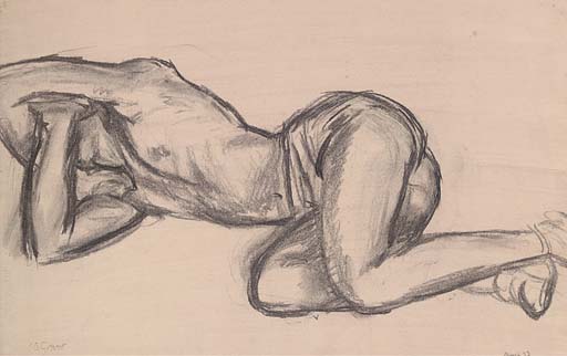 Wikioo.org - Encyklopedia Sztuk Pięknych - Malarstwo, Grafika Duncan Grant - Nude Resting