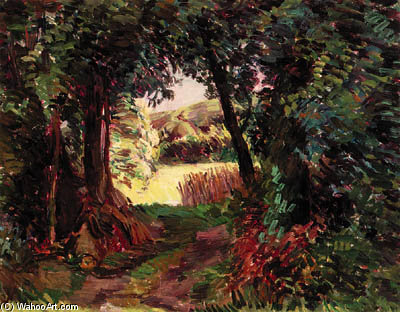 Wikioo.org - The Encyclopedia of Fine Arts - Painting, Artwork by Duncan Grant - Path In The Woods