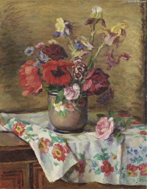 WikiOO.org - Güzel Sanatlar Ansiklopedisi - Resim, Resimler Duncan Grant - Poppies And Irises