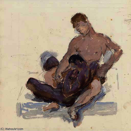 Wikioo.org - สารานุกรมวิจิตรศิลป์ - จิตรกรรม Duncan Grant - Seated Lovers