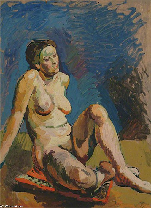 WikiOO.org - Encyclopedia of Fine Arts - Maľba, Artwork Duncan Grant - Seated Nude
