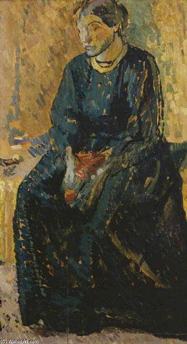 WikiOO.org - Enciklopedija dailės - Tapyba, meno kuriniai Duncan Grant - Seated Woman, Ka Cox