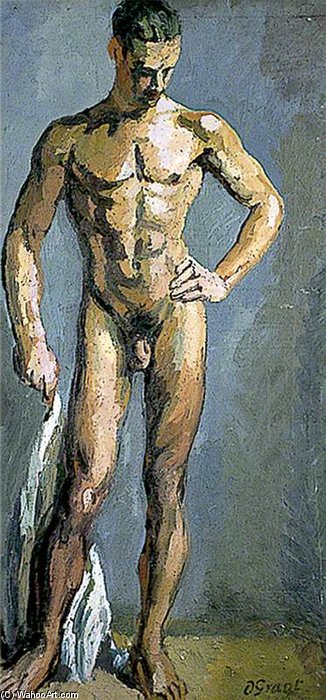 Wikioo.org - The Encyclopedia of Fine Arts - Painting, Artwork by Duncan Grant - Standing Male Nude