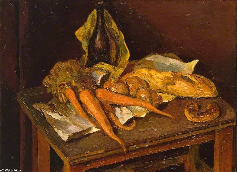 Wikioo.org - The Encyclopedia of Fine Arts - Painting, Artwork by Duncan Grant - Still Life With Carrots