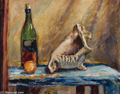 WikiOO.org - Encyclopedia of Fine Arts - Festés, Grafika Duncan Grant - Still Life With Conch Shell