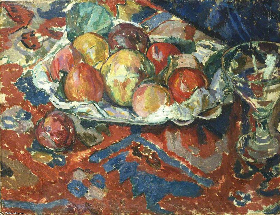 Wikioo.org - The Encyclopedia of Fine Arts - Painting, Artwork by Duncan Grant - Still Life With Peaches