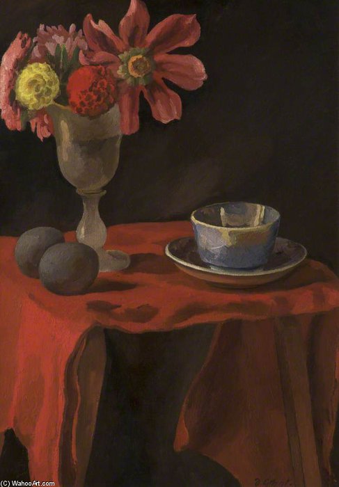 Wikioo.org - สารานุกรมวิจิตรศิลป์ - จิตรกรรม Duncan Grant - Still Life With Table