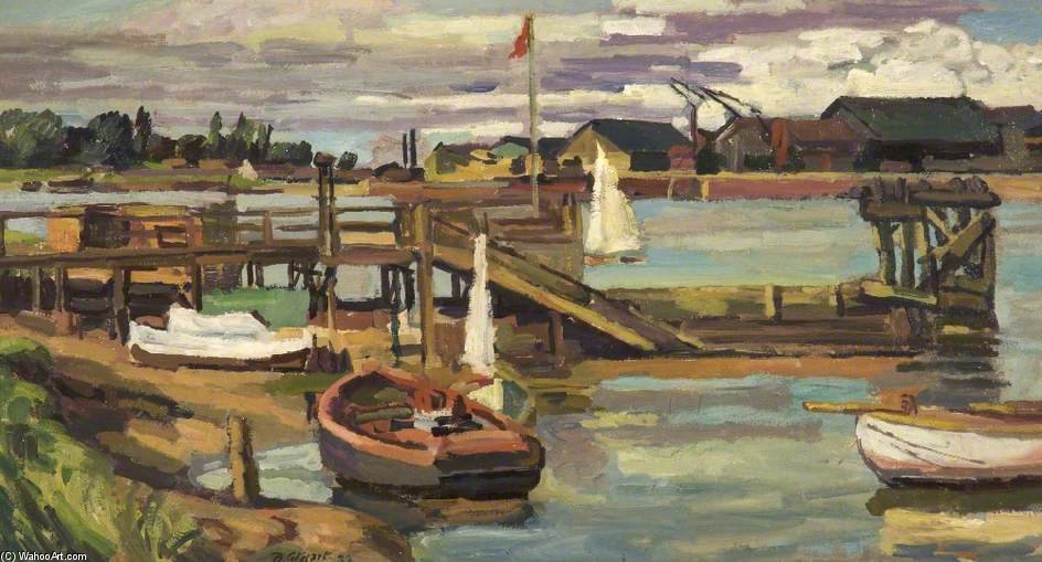 Wikioo.org - The Encyclopedia of Fine Arts - Painting, Artwork by Duncan Grant - The Harbour, King's Lynn, Norfolk
