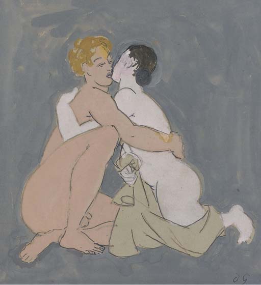 WikiOO.org - Encyclopedia of Fine Arts - Lukisan, Artwork Duncan Grant - The Lovers -