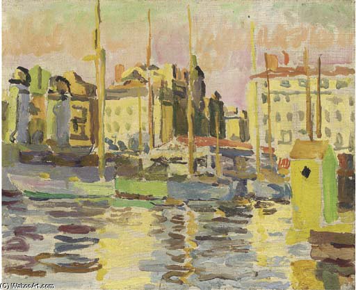 Wikioo.org - The Encyclopedia of Fine Arts - Painting, Artwork by Duncan Grant - The Vieux Port, Marseilles