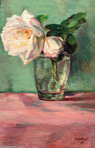 WikiOO.org - Encyclopedia of Fine Arts - Schilderen, Artwork Duncan Grant - White Roses