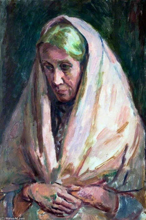Wikioo.org - The Encyclopedia of Fine Arts - Painting, Artwork by Duncan Grant - Woman In A Shawl
