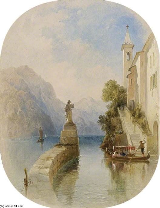 WikiOO.org - Encyclopedia of Fine Arts - Schilderen, Artwork George Edwards Hering - A View In The Italian Lakes