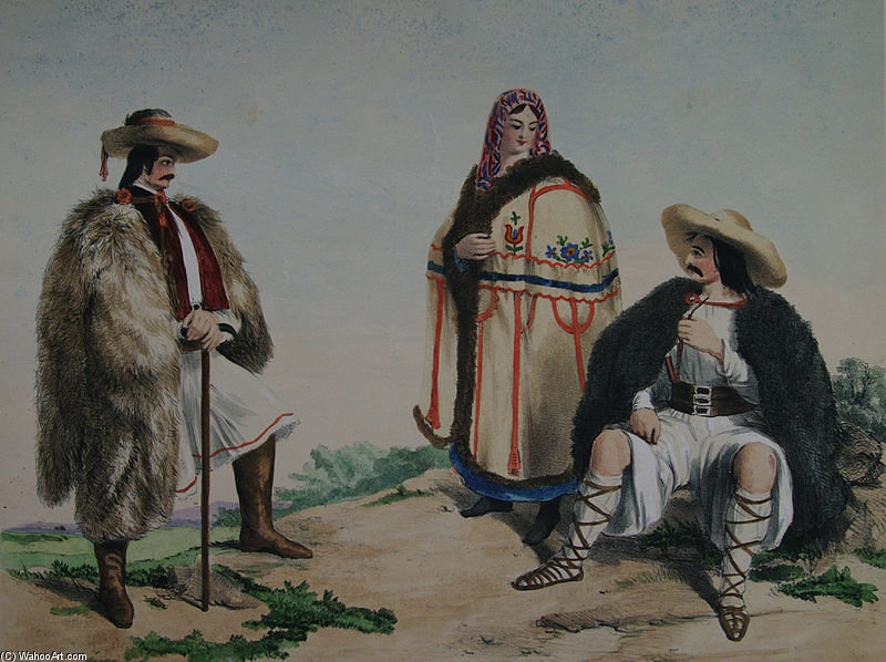 WikiOO.org - Encyclopedia of Fine Arts - Maalaus, taideteos George Edwards Hering - Peasants Of Hadad - Transylvania