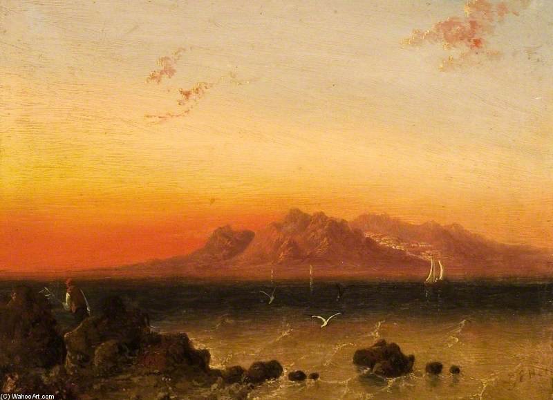 WikiOO.org - 百科事典 - 絵画、アートワーク George Edwards Hering - アドリア海の日没