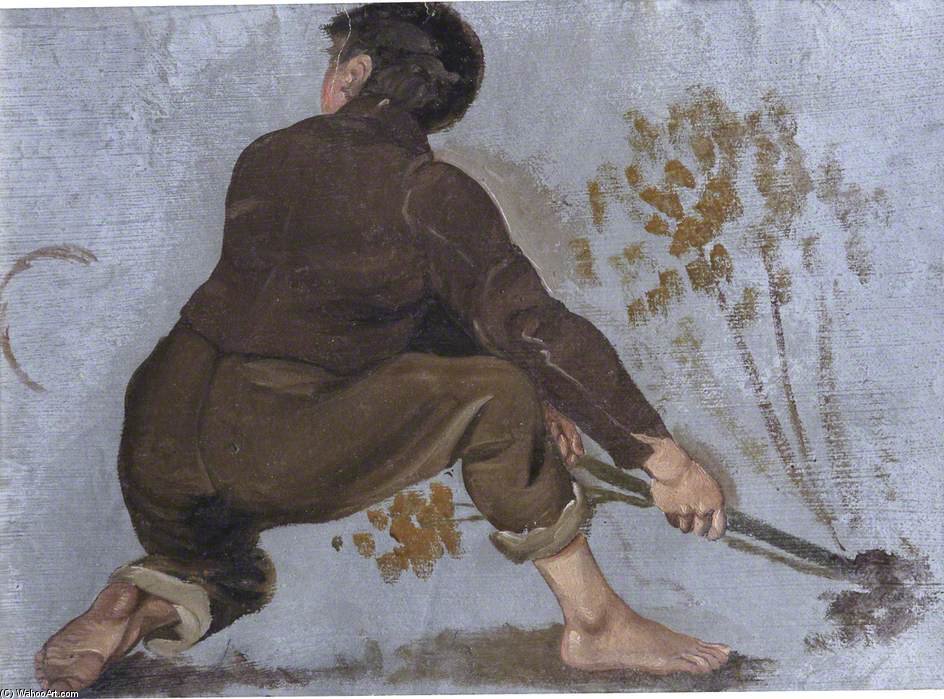 WikiOO.org - Encyclopedia of Fine Arts - Maľba, Artwork George Harvey - Boys And Byke -