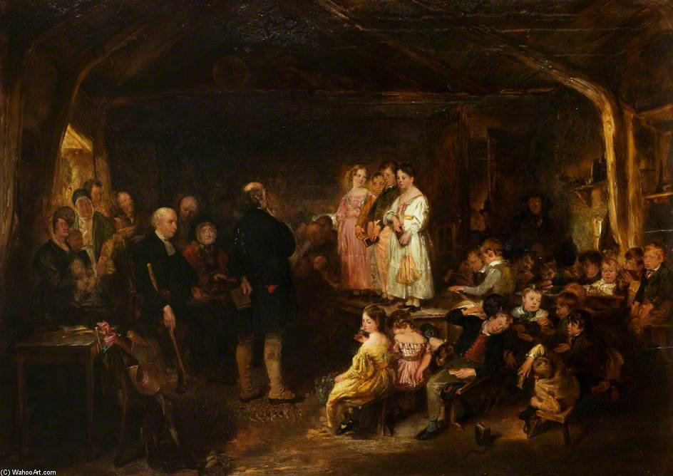 Wikioo.org - The Encyclopedia of Fine Arts - Painting, Artwork by George Harvey - Catechising In A Scottish School