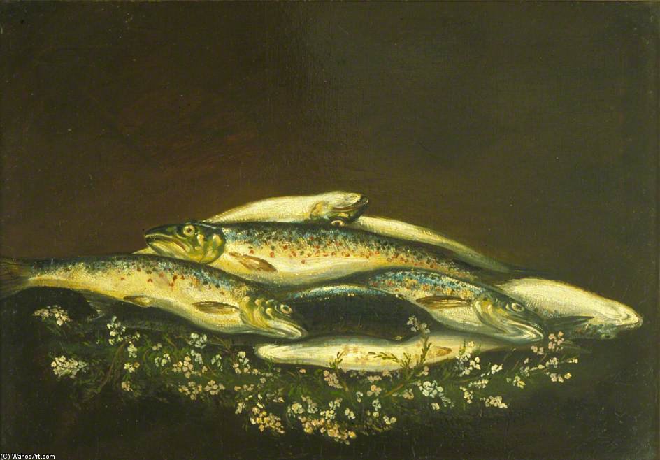 WikiOO.org - Енциклопедія образотворчого мистецтва - Живопис, Картини
 George Harvey - His Own Catch Of Trout